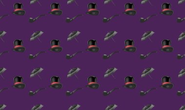 Farklı aksesuarlara sahip renkli arkaplan