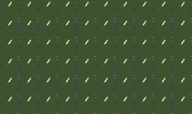 Farklı aksesuarlara sahip renkli arkaplan