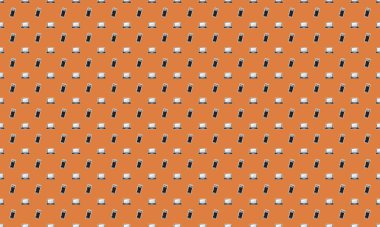 Farklı aksesuarlara sahip renkli arkaplan