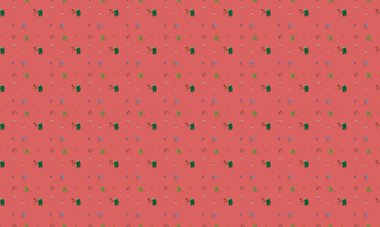 Farklı aksesuarlara sahip renkli arkaplan