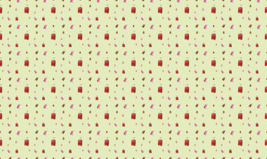 Farklı aksesuarlara sahip renkli arkaplan