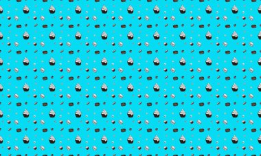 Farklı aksesuarlara sahip renkli arkaplan