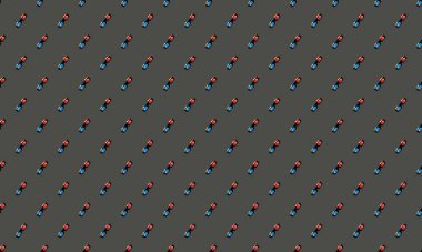 Farklı aksesuarlara sahip renkli arkaplan