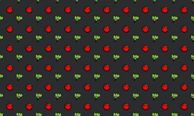 Farklı aksesuarlara sahip renkli arkaplan