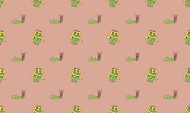 Farklı aksesuarlara sahip renkli arkaplan