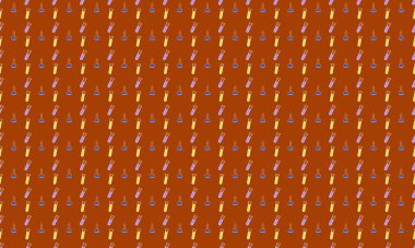 Farklı aksesuarlara sahip renkli arkaplan