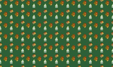 Farklı aksesuarlara sahip renkli arkaplan