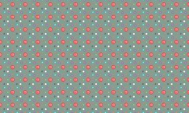 Farklı aksesuarlara sahip renkli arkaplan