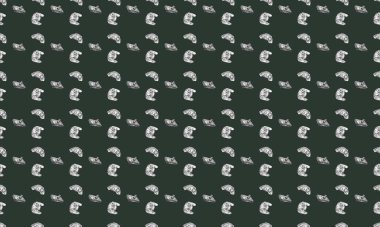 Farklı aksesuarlara sahip renkli arkaplan