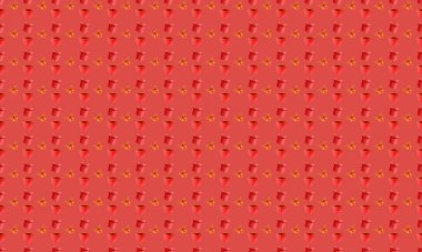 Farklı aksesuarlara sahip renkli arkaplan