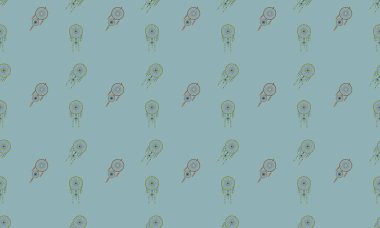 Farklı aksesuarlara sahip renkli arkaplan