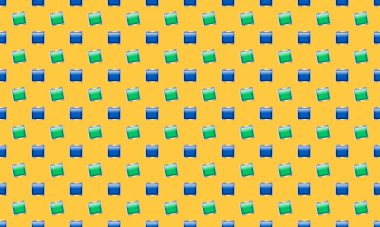 Farklı aksesuarlara sahip renkli arkaplan