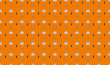 Farklı aksesuarlara sahip renkli arkaplan