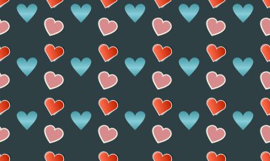 Farklı aksesuarlara sahip renkli arkaplan