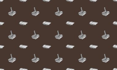 Farklı aksesuarlara sahip renkli arkaplan