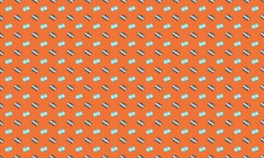 Farklı aksesuarlara sahip renkli arkaplan