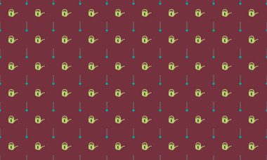 Farklı aksesuarlara sahip renkli arkaplan