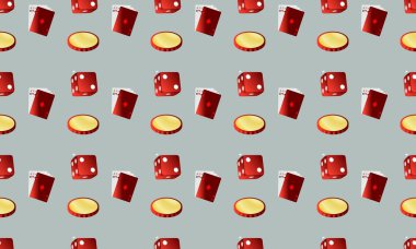 Farklı aksesuarlara sahip renkli arkaplan