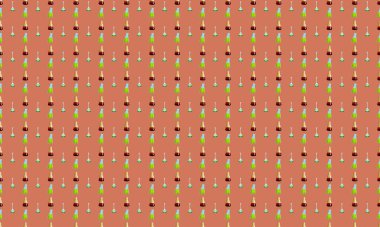 Farklı aksesuarlara sahip renkli arkaplan