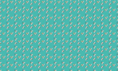 Farklı aksesuarlara sahip renkli arkaplan