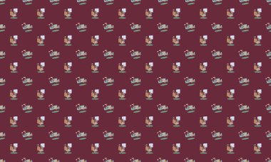 Farklı aksesuarlara sahip renkli arkaplan