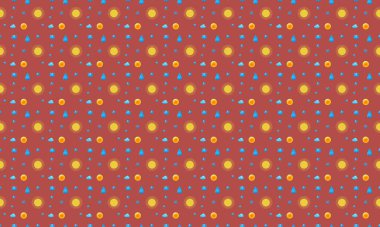 Farklı aksesuarlara sahip renkli arkaplan