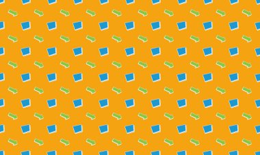 Farklı aksesuarlara sahip renkli arkaplan