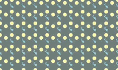 Farklı aksesuarlara sahip renkli arkaplan