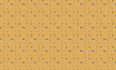 Farklı aksesuarlara sahip renkli arkaplan