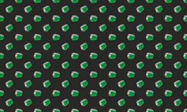 Farklı aksesuarlara sahip renkli arkaplan