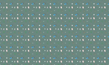 Farklı aksesuarlara sahip renkli arkaplan