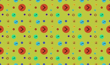 Farklı aksesuarlara sahip renkli arkaplan