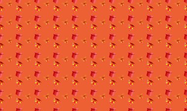 Farklı aksesuarlara sahip renkli arkaplan