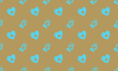 Farklı aksesuarlara sahip renkli arkaplan