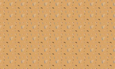 Farklı aksesuarlara sahip renkli arkaplan