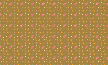 Farklı aksesuarlara sahip renkli arkaplan