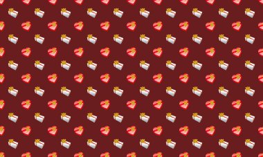 Farklı aksesuarlara sahip renkli arkaplan