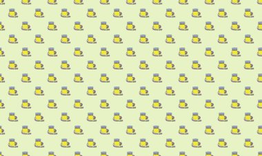 Farklı aksesuarlara sahip renkli arkaplan