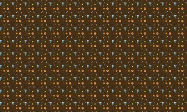 Farklı aksesuarlara sahip renkli arkaplan