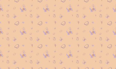 Farklı aksesuarlara sahip renkli arkaplan