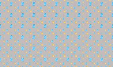 Farklı aksesuarlara sahip renkli arkaplan