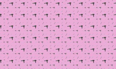 Farklı aksesuarlara sahip renkli arkaplan