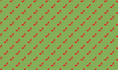 Farklı aksesuarlara sahip renkli arkaplan