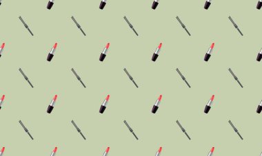 Farklı aksesuarlara sahip renkli arkaplan