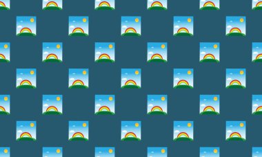 Farklı aksesuarlara sahip renkli arkaplan