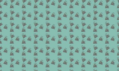 Farklı aksesuarlara sahip renkli arkaplan