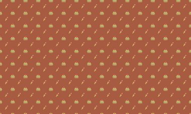 Farklı aksesuarlara sahip renkli arkaplan