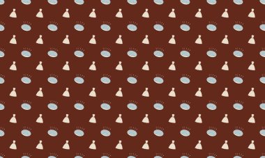 Farklı aksesuarlara sahip renkli arkaplan