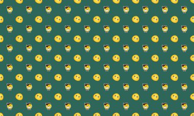 Farklı aksesuarlara sahip renkli arkaplan