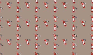 Farklı aksesuarlara sahip renkli arkaplan